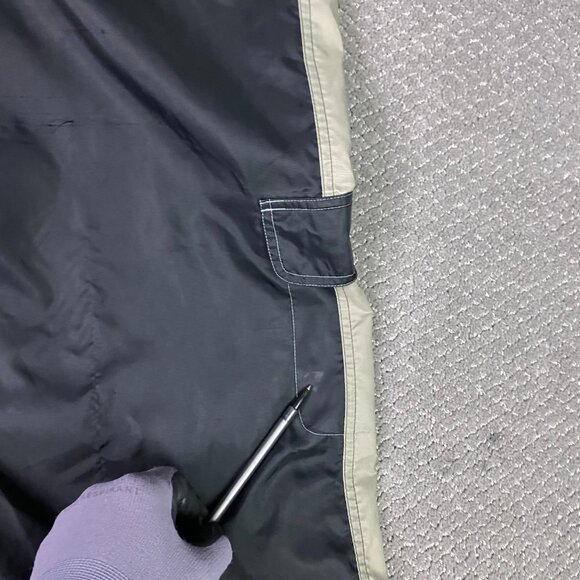 Vintage 90s Y2K Nike Cargo Track Pants Men's Large Black Nylon Baggy Wide Leg - Picture 8 of 16